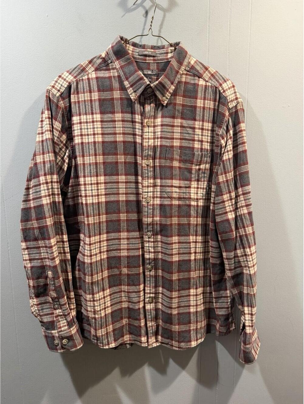 Mens Eddie Bauer Plaid Shirt Size Large Multicolor